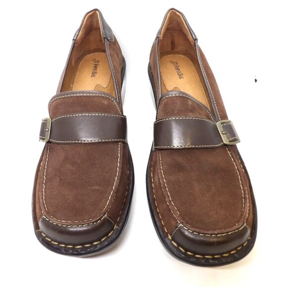 St. John's Bay Shoes - St. Johns Bay Women's Brown Swede Slip On Shoe 10W NEW